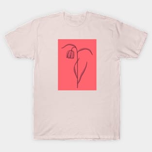 Snake's Head Fritillary pink T-Shirt